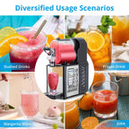Commercial Slushie Machine 3L Stainless Steel Self-Cleaning Slushy Maker for Frozen Drinks,Snow Melting Ideal for Home,Coffee Shop,Restaurant