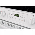 30 in. 5.0 cu. ft. Single Oven White with NVS Black Glass