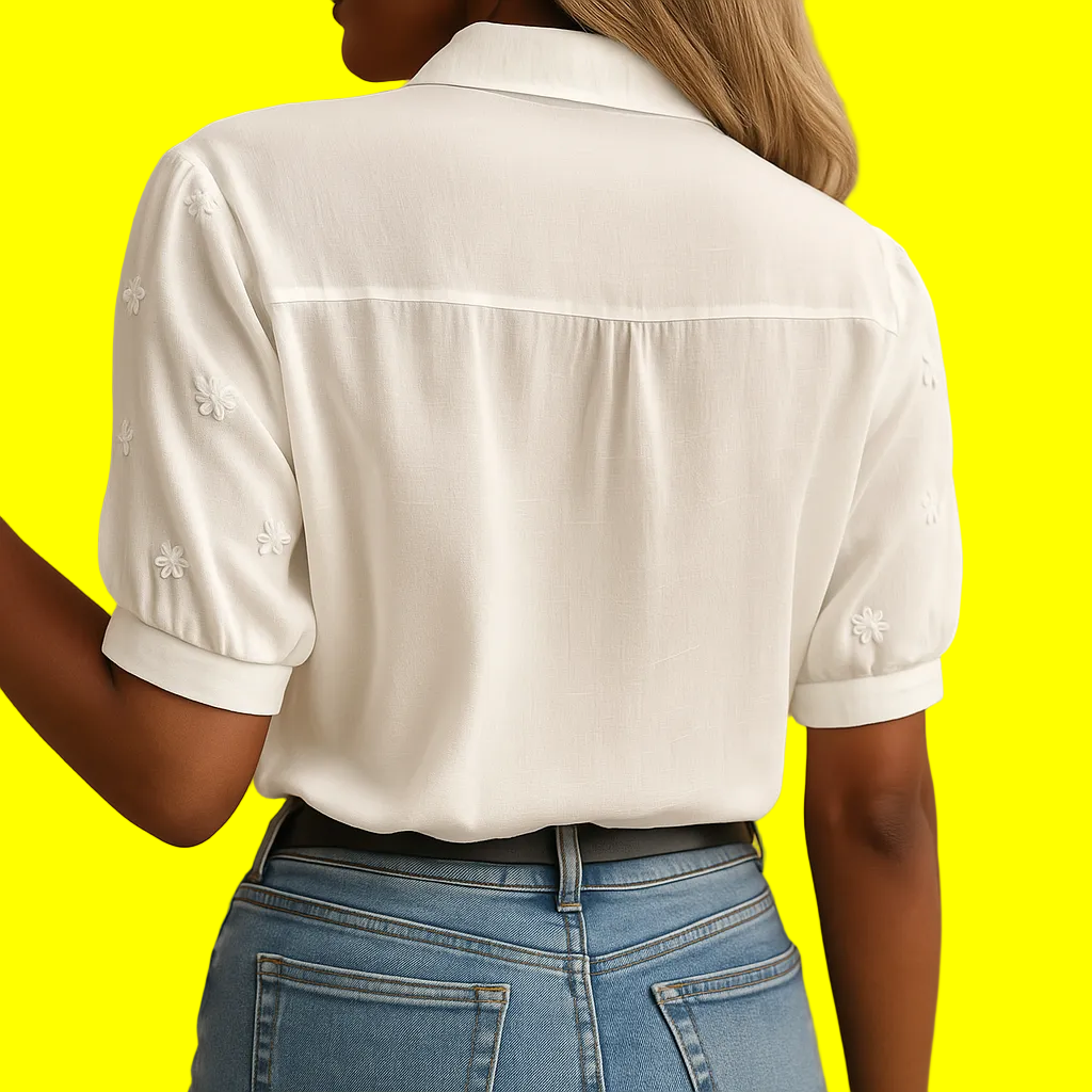 Amelia elegant button-down blouse for women with classic collared design