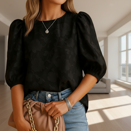 Celeste floral elegant top for women with a stylish floral print